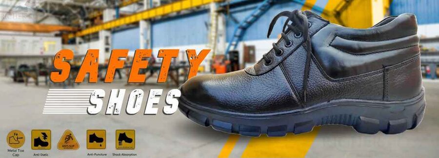 Steel-toe industrial safety shoes, anti-slip and puncture resistant