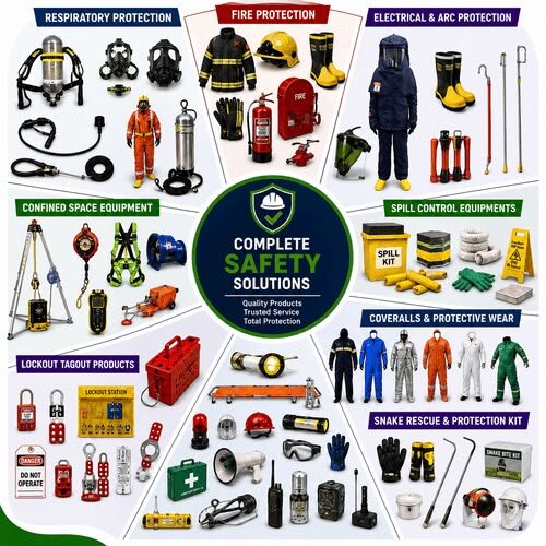 Complete safety solutions — respiratory, fire, electrical, confined space, spill control, coveralls and lockout-tagout equipment